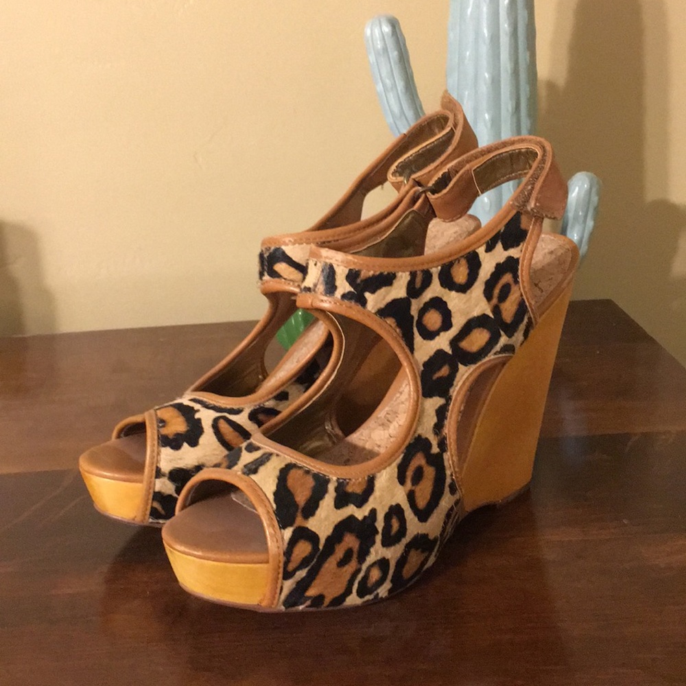 Sam Edelman Leopard Wedges
